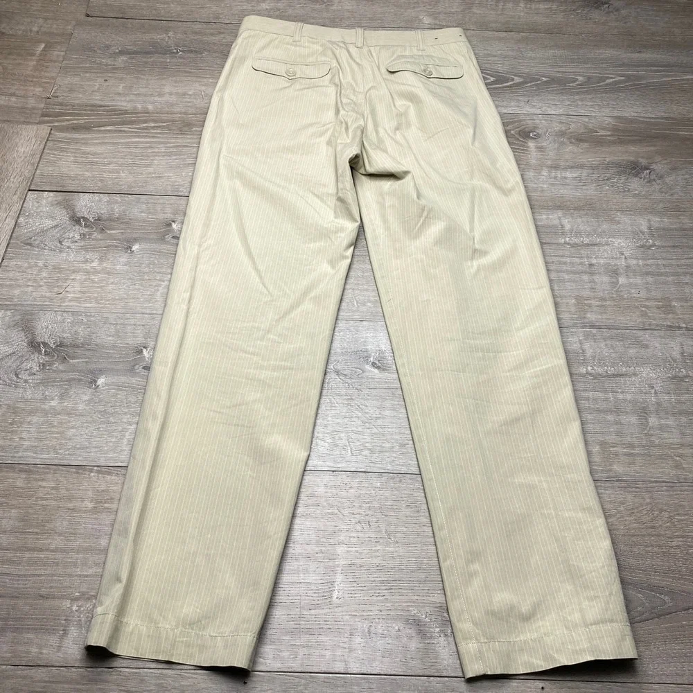 Banana Republic Pants Mens‎ 32x32 Tan Pinstripe Straight Leg Dress Trousers